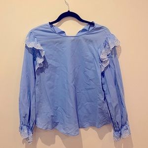 light blue blouse
